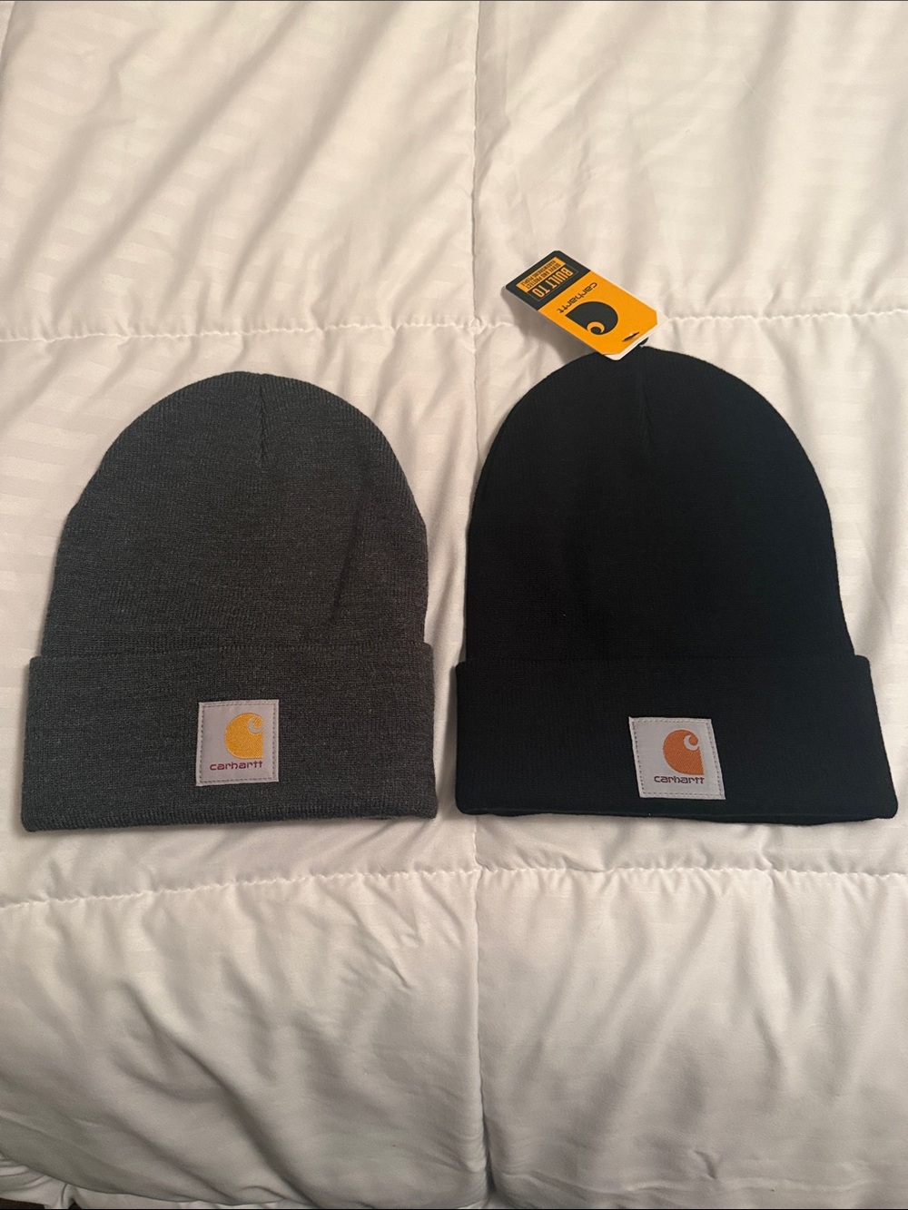 Carhartt Knit Beanie Pair - Gray & Black